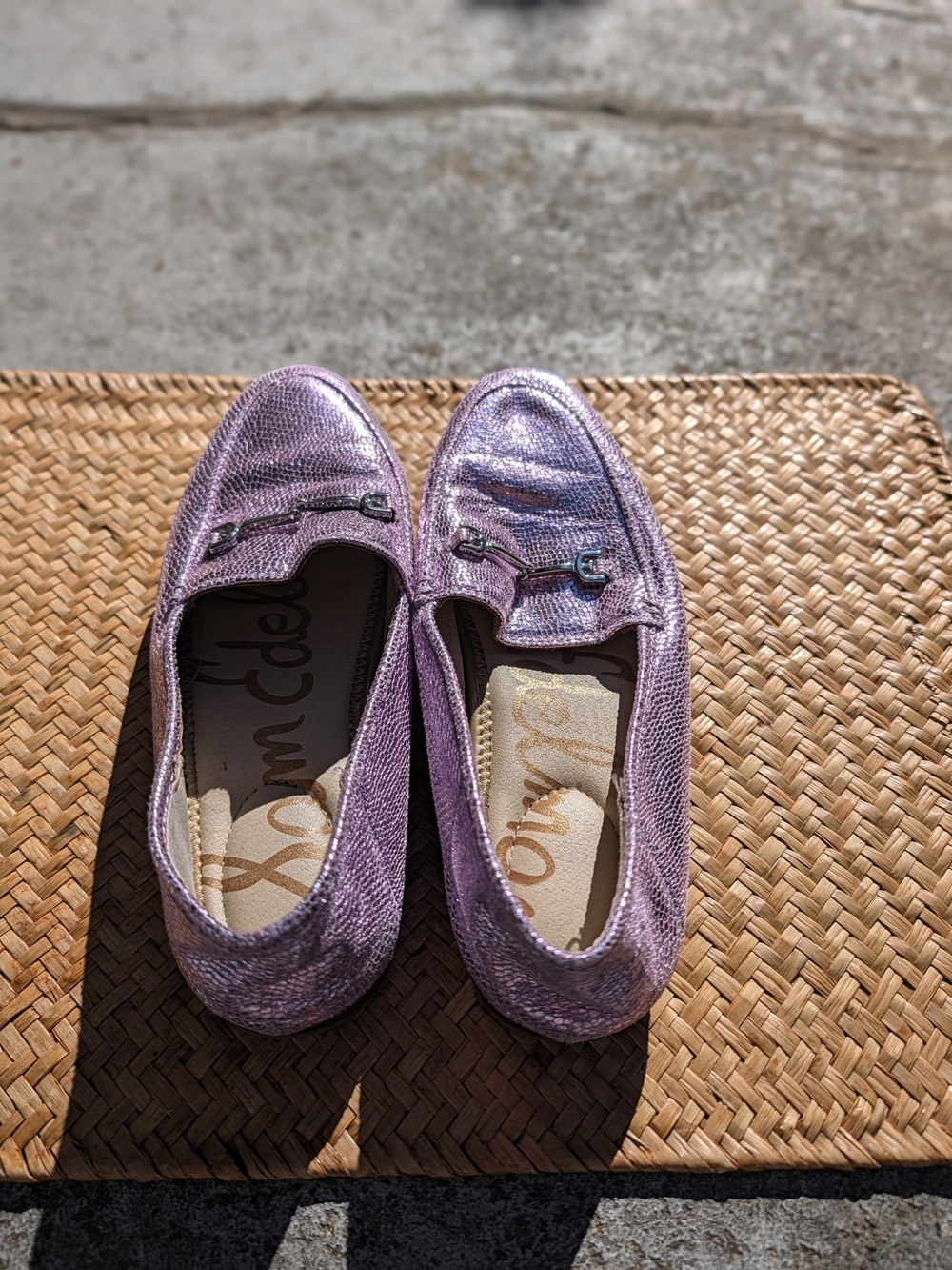 Sam Edelman Lavender Metallic Lilac Loafers for Women
